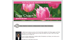 Desktop Screenshot of hopechurch.ca