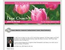 Tablet Screenshot of hopechurch.ca